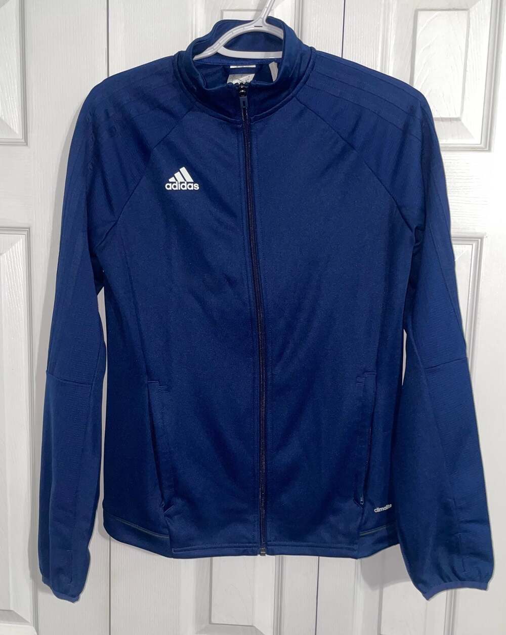 Adidas Climalite Full Zip Blue Track Jacket